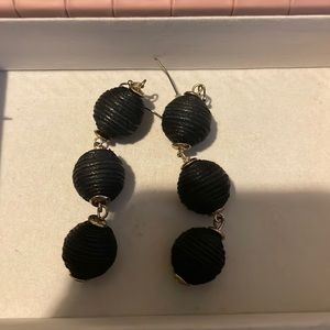 Black drop Baublebar earrings